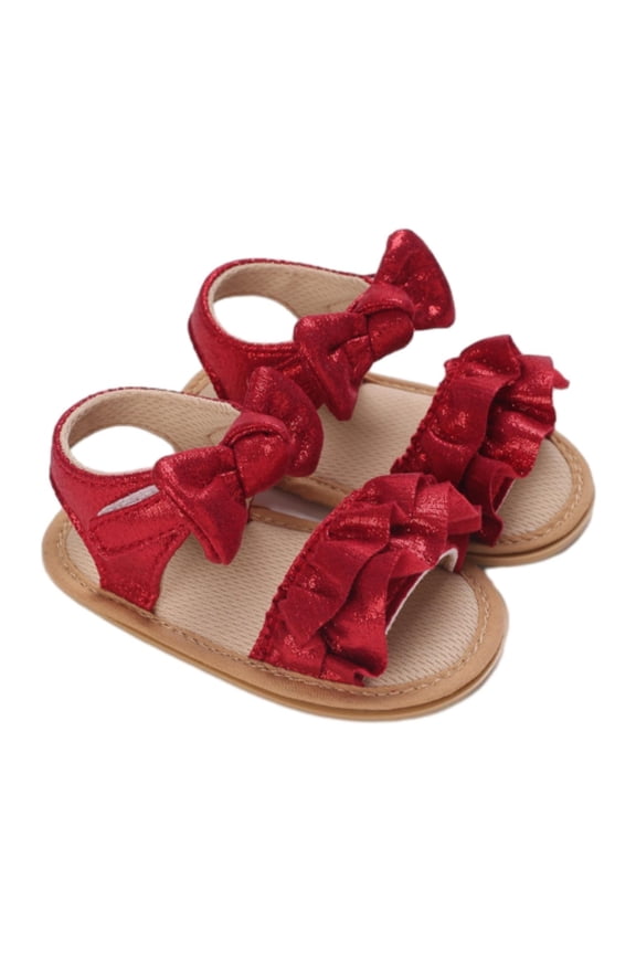 Toddler Girls Sandals Baby Open Toe Ruffle Flat Sandals Adjustable Straps Cute Flats Summer Beach Vacation Shoes