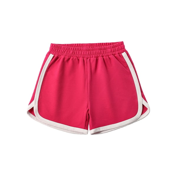 Ruyang Toddler Girls Soccer Basketball Shorts Elastic Waist Casual Shorts Summer Lightweight Biker Running Sports Shorts