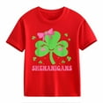 thumbnail image 1 of Ruyang Toddler Girls St Patricks Day Shirt for Kids Girls Saint Patricks Day T-Shirts Short Sleeve Tops Shamrock Tees Cotton T-Shirt, 1 of 7