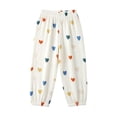thumbnail image 1 of Ruyang Toddler Kids Cotton Linen Harem Pants Baby Boys Girls Elastic Long Casual Loose Joggers Bloomers Summer Cute Baggy Pants, 1 of 6