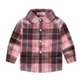 thumbnail image 1 of Ruyang Toddler Kids Flannel Buttons Shirt Plaid Striped Long Sleeve Comfort Tops Clothes Baby Youth Summer Vacation Casual Shirt, 1 of 8