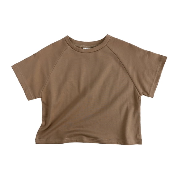 Ruyang Toddler Short Sleeve T Shirts Summer Oversized Tops Trendy Crewneck Basic Tees for Baby Boys Girls Casual School Clothes