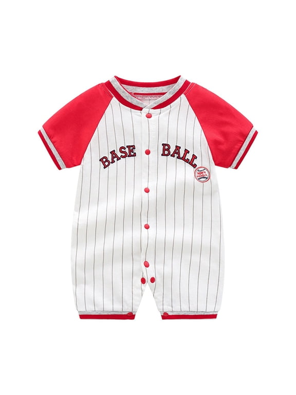Toddler Striped Jumpsuits Wide Leg Short Sleeve Crew Neck Snap Romper Clothes Baby Boys Cotton Fall Jumpsuits