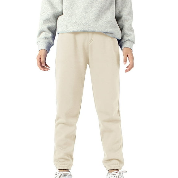 Ruyang Toddler Sweatpants Boys Girls Casual Jogger Pants Unisex Pull on Jogger Sweatpants with Drawstring Pockets 4-11 Years