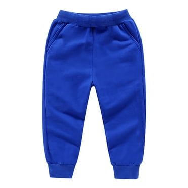 Ruyang Toddlers Boys Sweatpants Baby Cotton Pull On Jogger Pants for Kids Elastic Waist Stretch Pants Lightweight Athletic Pants
