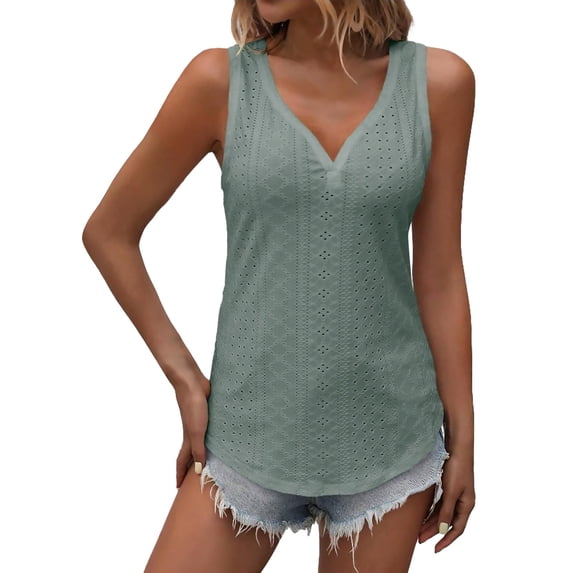 Ruyang Vest Tops for Women Summer Tops Ladies Camisole V Neck Sleeveless Casual Tank Summer Fashion Casual Top Women Shirts