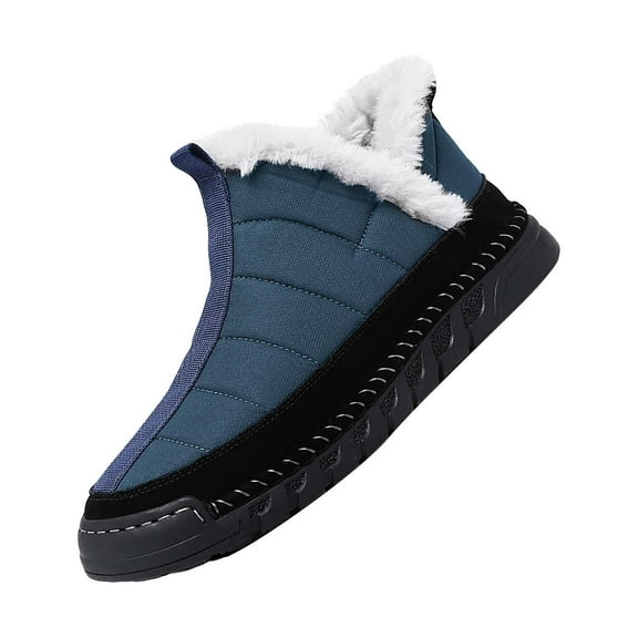 Ruyang Winter Snow Boots for Women: Slip on Waterproof Boots - Comfortable Warm Fur Lined Walking Outdoor Ankle Booties Size 7-11