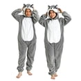 thumbnail image 1 of Ruyang Wolf Hooded Jumpsuit for Kids Cute Animal Flannel Long Sleeve Bodysuits Fall Outdoor Activity Warm Clothes for Girls Boys, 1 of 4
