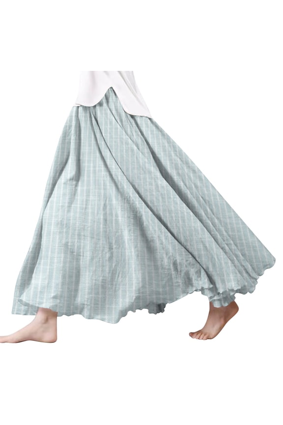 Women Floral Print High Waist Boho Maxi Skirt Party Beach Long Skirt Robe Lace Loose Woman Boho A-Line Long Skirts