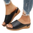 thumbnail image 1 of Ruyang Women Shoes Adult Female Long Slipper Socks For Women Women Summer Solid Color Slip On Casual Open Toe Flat Soft Slipper Socks For Women Indoor Platform Sandals, 1 of 4
