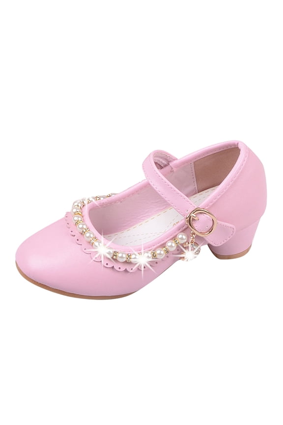 Women Shoes Fashion Thick Heel Sandals Beaded Sweet Student Leather Shoes Performance Snakeskin Wedge Sandals for Women