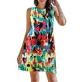 thumbnail image 1 of Ruyang Women Summer Casual Swing T Shirt Dresses Beach Cover up Plain Tank Dress with Pockets Boho Comfy Summer Dresses, 1 of 4