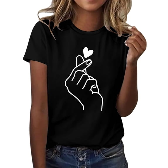 Ruyang Women Summer Tops, Womens Rainbow Graphic T-Shirt Summer Short Sleeve Crew Neck Blouse Funny Graphic Loose Tees Tops