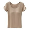 thumbnail image 1 of Ruyang Women With Chest Pads Bra Underwear Bra Cups No Steel Ring Can Be Worn Outside The Home Wear Tshirt Light plus Size Tunic, 1 of 8