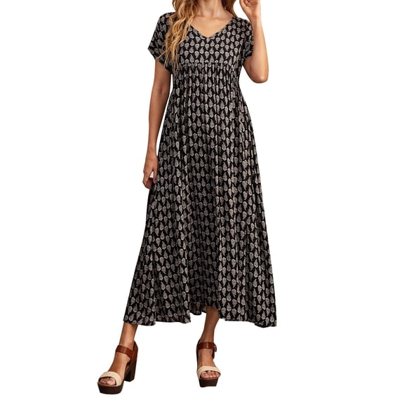 Ruyang Women's Casual Dress Crochet Cutout A Line Floral Boho Beach Tank Top With Pockets Mother of The Bride Dresses Mid Length