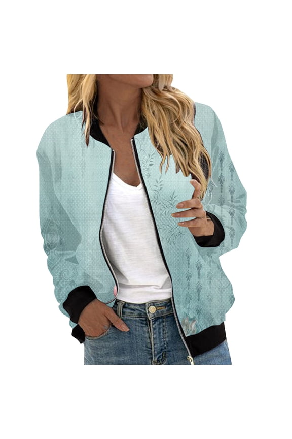 Women's Fall Winter Quilted Jackets Lightweight Casual Bomber Jacket Warm Cotton Padded Coats with 2 Pockets
