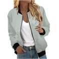 thumbnail image 1 of Ruyang Women's Fall Winter Quilted Jackets Lightweight Casual Bomber Jacket Warm Cotton Padded Coats with 2 Pockets, 1 of 5