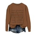 thumbnail image 1 of Ruyang Women's Fit Lightweight Raglan Sweatshirt Halloween Casual Letter Printed Round Neck Long Sleeve Sweatshirt Tops Casual Clothes, 1 of 4