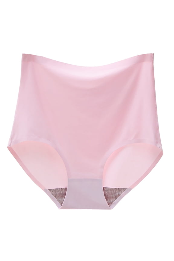 Women's High Waist Nylon Silk Underwear Women's Seamless Cotton Crotch Belly Summer Ultra Thin Breathable Underwear Bra and Underwear Set Plus Size