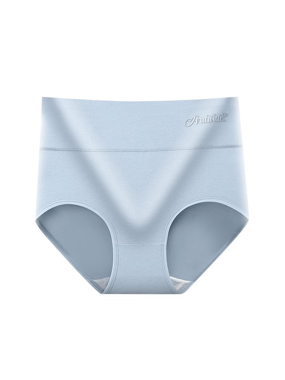 Women's High Waisted Underwear Cotton Soft Full Coverage Briefs Pantie G String Thongs for Women Plus Size
