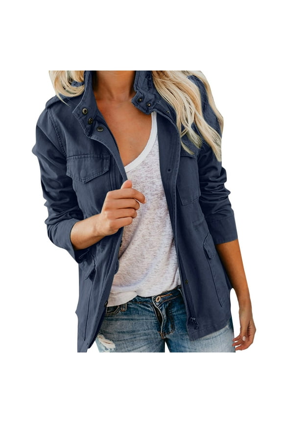 Women's Plus Size Jacket Daily Fall Regular Coat Regular Fit Breathable Casual Jacket Long Sleeve Solid Color Quilted Coat Fuzzy Trench Coat Women