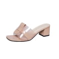 thumbnail image 1 of Ruyang Women's Summer Fish Mouth Thick And Transparent Straight Line With Casual Slippers Womens Sandals, 1 of 8