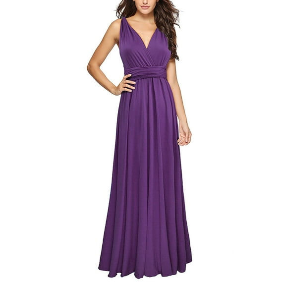 Ruyang Women's Summer Wrap Dress Formal Dresses Cocktail Tea Party Dress 2024 Ruffle V-Neck Wedding Guest Bridesmaid Dress