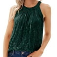 thumbnail image 1 of Ruyang Women's Vests Summer Ladies Tops Women's Sequin Suspender Party Neck Suspender Vest 100 Cotton Camisoles Women, 1 of 8