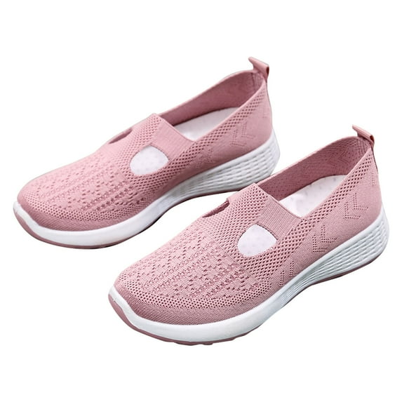 Ruyang Women's Woven Orthopedic Breathable Soft Shoes Go Walking Slip On Foam Shoes Hands Slip In Sneakers Arch Support Wedge Women Shoes