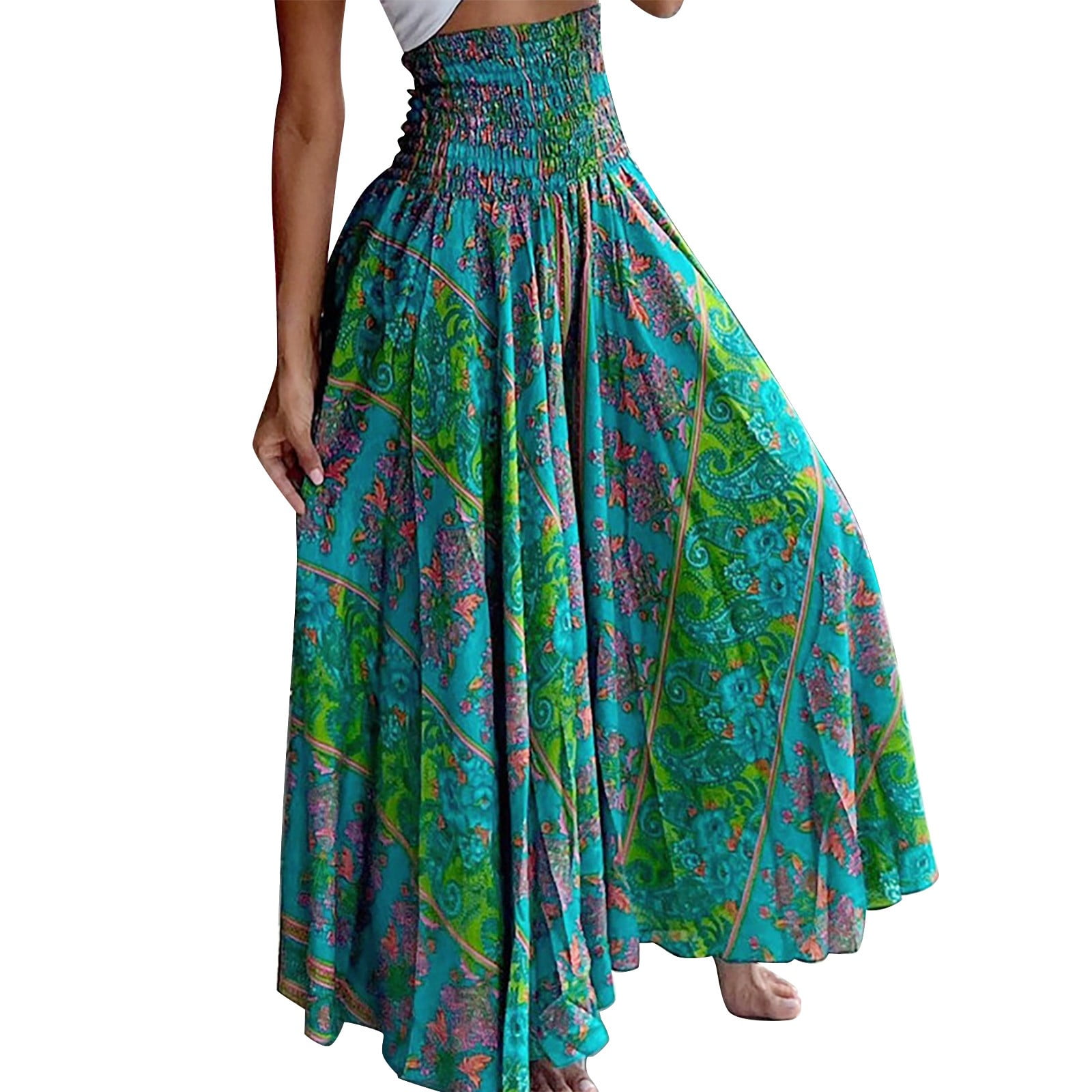 Vintage Cherry Cute Skirts Embroidered Mesh Overlay Women Spring Summer High Waist Black Pleated Long Skirt