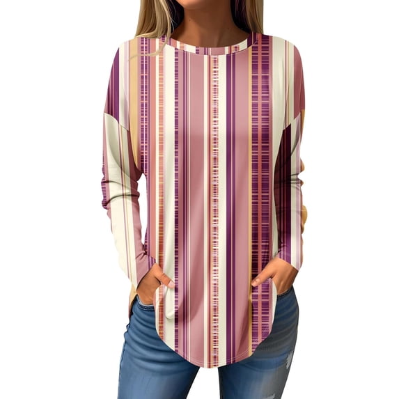 Ruyang Womens Blouses Dressy Casual Fall Hippie Tshirts Shirts Long Sleeve Cute Tops Floral Tunics Tops Crew Neck Sweatshirts Yoga Shirts Women