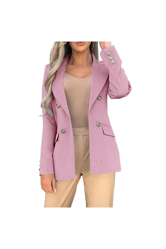 Womens Casual Blazer Long Sleeve Business Suit Jacket Open Front Work Office Blazer Fashion Dressy Blazer Fashion Clothes