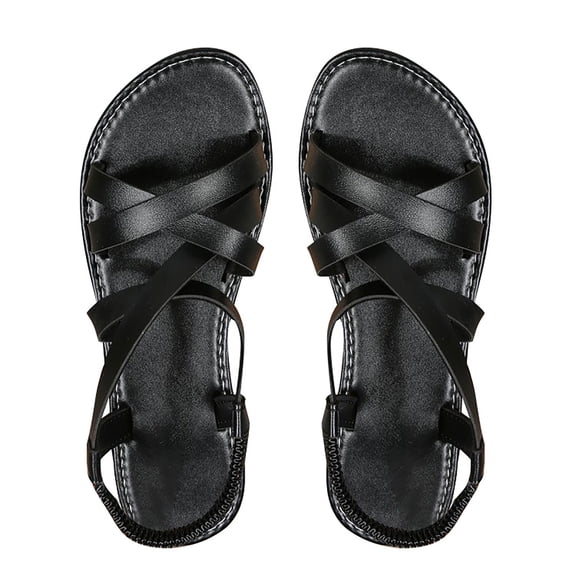 Ruyang Womens Flat Sandals Open Toe Ladies Dressy Sandals Comfortable Flat Sandals Ankle Strap Comfy Casual Sandal for Summer