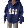 thumbnail image 1 of Ruyang Womens Oversized Hoodies V Neck Sweatshirts Long Sleeve Pullover Casual Fall Teen Girls Preppy Clothes 2024 Trendy Sleeve Top, 1 of 4