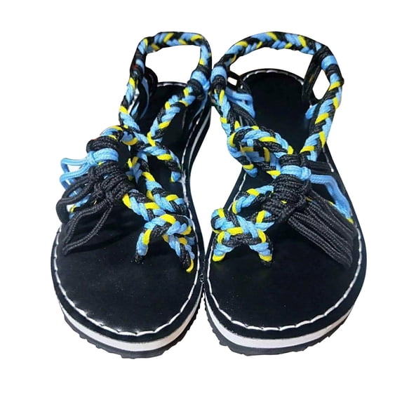 Ruyang Womens Sandals Comfort Walking Shoes Non Slip Casual Summer Beach Shoes Dress Ankle Elastic Boho Flat Sandals