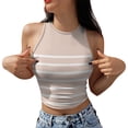 thumbnail image 1 of Ruyang Womens Tank Tops Square Neck Ribbed Sleeveless Basic Cute Going Out Tops Slim Fitted Summer Y2K Clothes Teen Girls, 1 of 5
