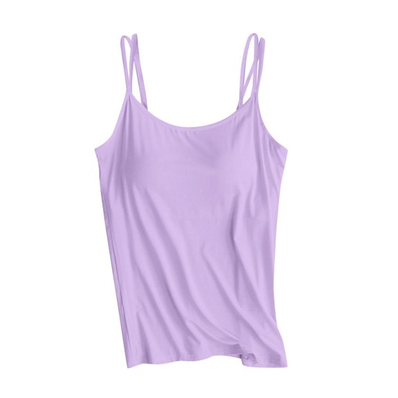 Ruyang Womens Tank Tops With Built In Bras 2024 Plus Size Padded Workout Tops Casual Athletic Camisole Tops Summer Trendy Clothes
