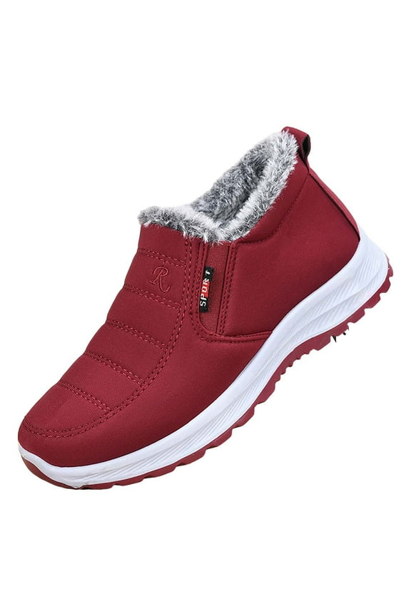 Womens Winter Snow Boots: Fashion Casual Sneakers Breathable Flat Casual Shoes Winter Padded Warm Women's Outdoor Boots