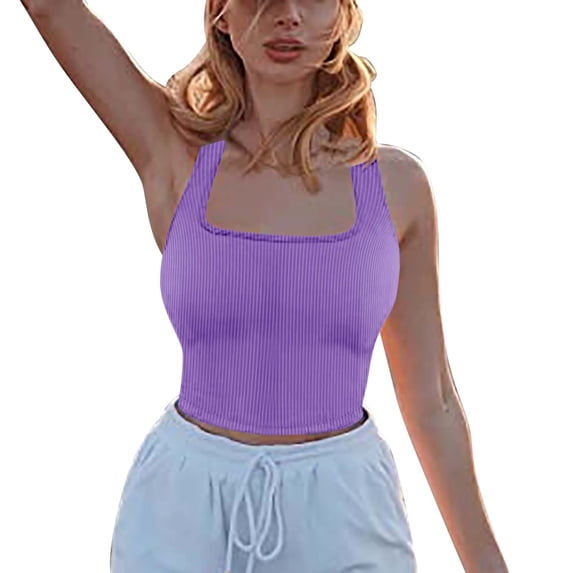 Ruyang Workout Tops for Women Women's Solid Color Sports Running Fitness Yoga Comfortable Small Tank Tops Apparel Bra