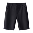 thumbnail image 1 of Ruyang Youth Boys Golf Shorts Flat Front Adjustable Waist Shorts Khaki Chino Causal Athletic Shorts with Pockets 3-15 Years, 1 of 9