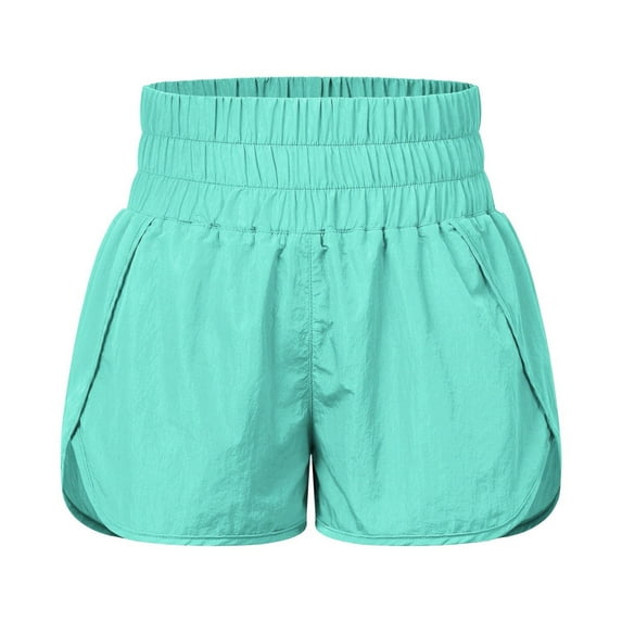 Ruyang Youth Kids Girls Athletic Shorts Basketball Sport Workout Quick-Dry Short Pants Sweatpants Solid High Waist Bottoms