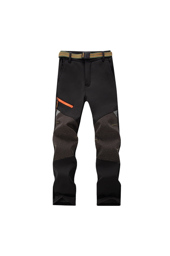 Youth Waterproof Ski Snow Pants Kids Boys Girls Elastic Waist Warm Insulated Hiking Pants Winter Windproof Trousers