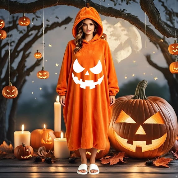 Ruyelune Blue Unisex Cosplay Pajamas Funny Hooded Halloween Pajamas for Party, Super Soft Flannel Jumpsuit for Men & Women S