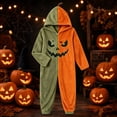 thumbnail image 1 of Ruyelune Green Funny Onsies Halloween Costume Plush Fleece Hooded Funny Cozy Pajamas Jumpsuit Thickened Casual Loungewear Outfits L, 1 of 4