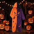thumbnail image 1 of Ruyelune Orange Halloween Costumes For Women Adult Plush Fleece Hooded Funny Cozy Pajamas Jumpsuit Thickened Casual Loungewear Outfits 2XL, 1 of 4