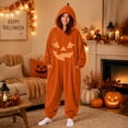 thumbnail image 1 of Ruyelune RedHalloween Onesie AdultWearable Plush Hooded Blanket Onesie Pajamas Cozy Loungewear Halloween Cosplay Costume for AdultsS, 1 of 6