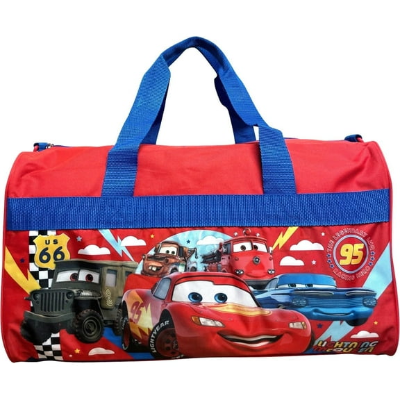 Ruz 18 Inch Kids Duffel Bag Overnight Carry-On Travel And Sports Bag Cars Lightning McQueen