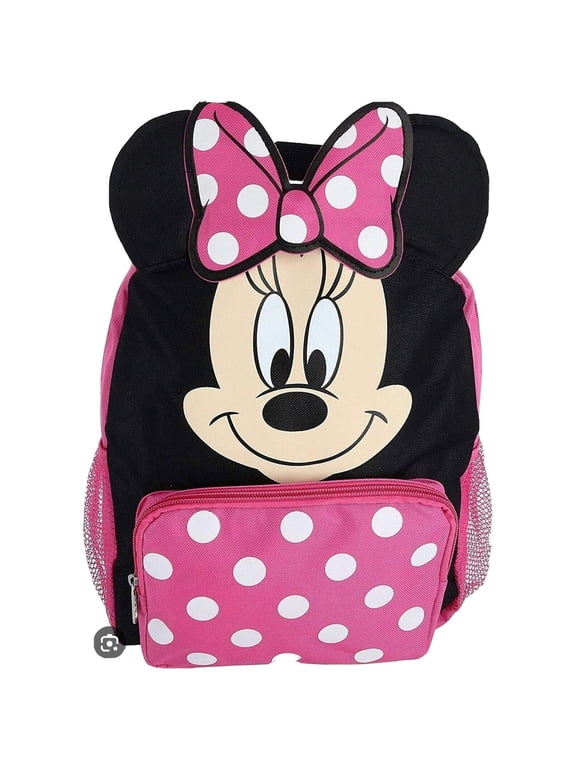 Adjustable Minnie Mouse Backpack, Pink, 12 inches