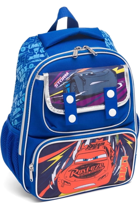 Cars 12 Inch Preschool Backpack with Padded Back and Adjustable Straps, Multicolor
