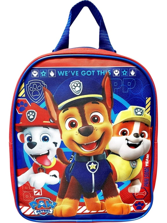 Nickelodeon Kids Licensed 10" Mini Backpack Paw patrol Boys-Red